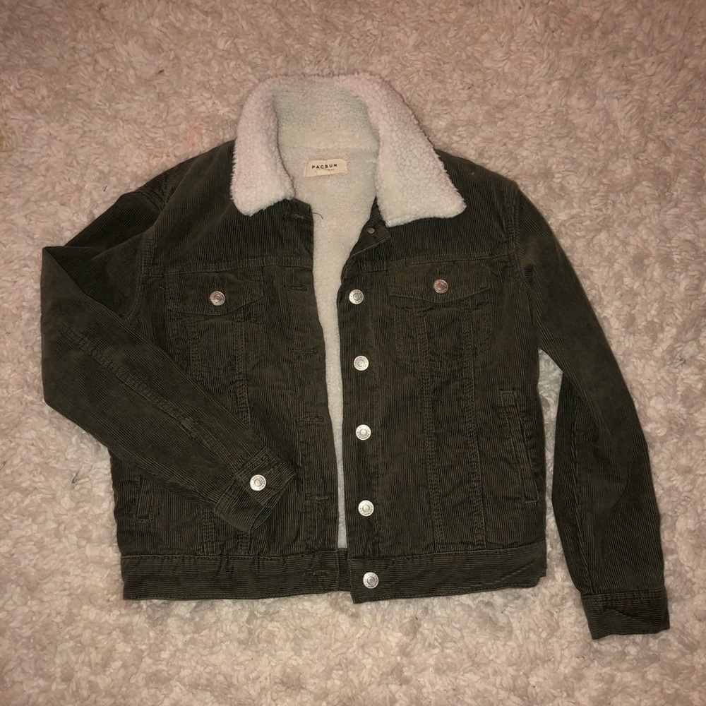 PACSUN ARMY GREEN WHOOLEY DENIM-